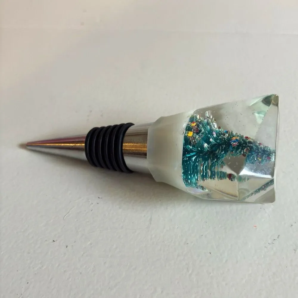 Christmas Tree Wine Bottle Stopper Holiday Gift Christmas Party Diamond Gem Xmas